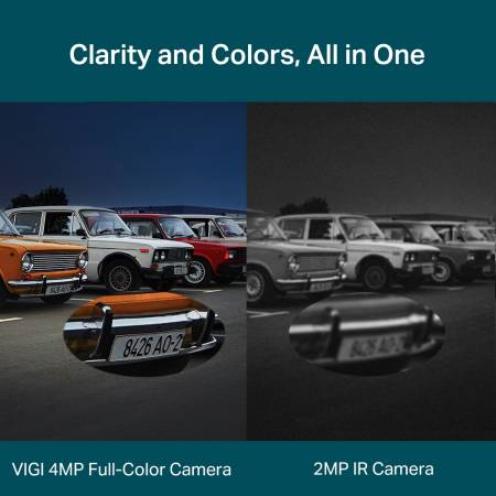 3MP пълноцветна куполна мрежова камера TP-Link 3MP Full-Color Turret Network Camera VIGI C430(2.8mm)