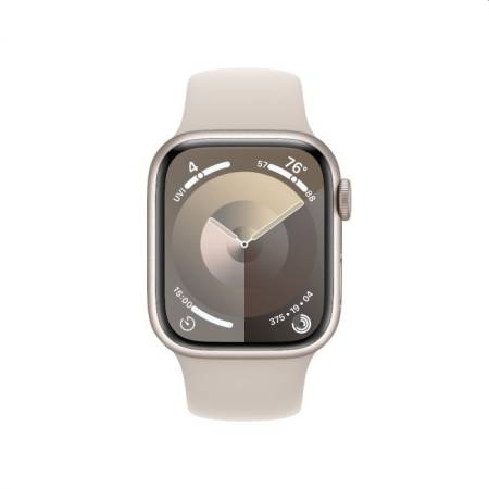 Apple Watch Series 9 GPS + Cellular 41mm Starlight Aluminium Case with Starlight Sport Band - S/M