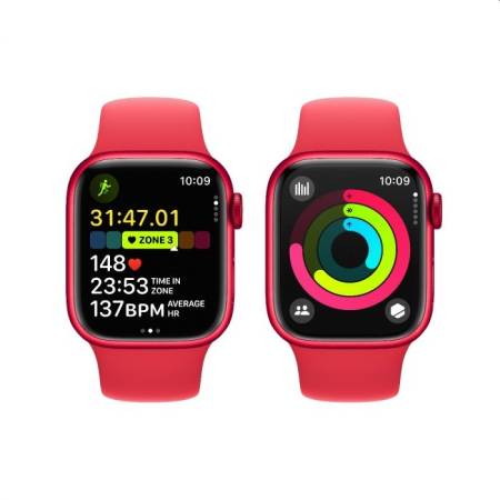 Apple Watch Series 9 GPS 41mm (PRODUCT)RED Aluminium Case with (PRODUCT)RED Sport Band - M/L