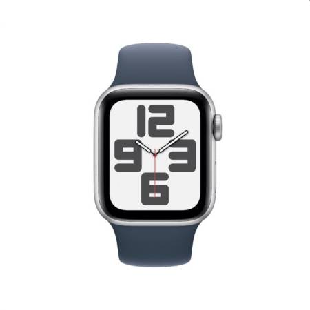 Apple Watch SE2 v2 Cellular 40mm Silver Alu Case w Storm Blue Sport Band - M/L