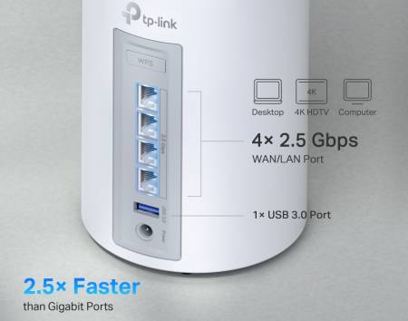 Безжична Wi-fi 7 Mesh система TP-Link Deco BE65(2-pack) BE9300