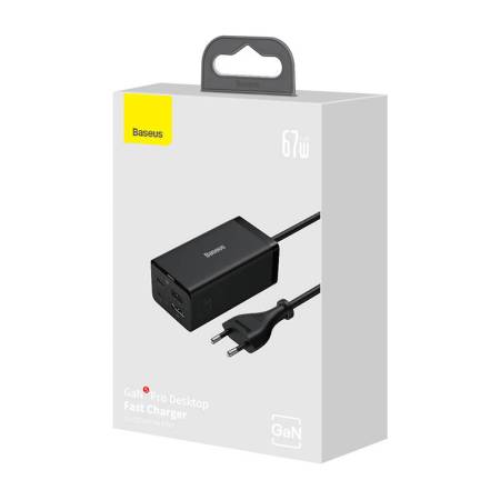 Зарядно устройство Baseus GaN5 Pro HUB HDMI 2 x USB-C / USB-A / HDMI 4K 30Hz 1.5м + USB-C кабел - USB-C 100W 40Gb/s USB4 1м CCGP110201 - черно