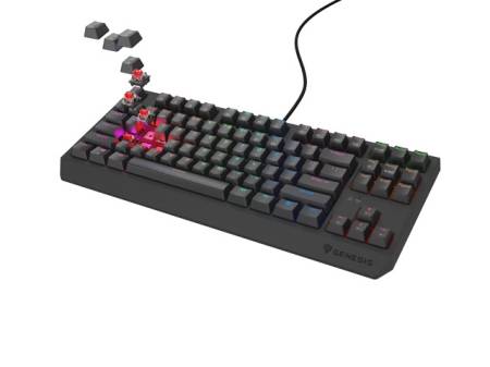 Genesis Gaming Keyboard Thor 230 TKL Lite US Rainbow Mechanical Outemu Red Black Hot Swap