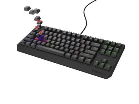 Genesis Gaming Keyboard Thor 230 TKL US RGB Mechanical Outemu Red Black Hot Swap