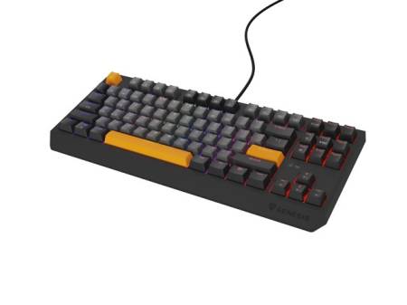 Genesis Gaming Keyboard Thor 230 TKL Anchor Gray Negative US RGB Mechanical Outemu Red