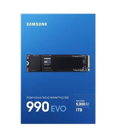 Samsung SSD 990 EVO 1TB PCIe 4.0 NVMe 2.0 M.2 V-NAND TLC