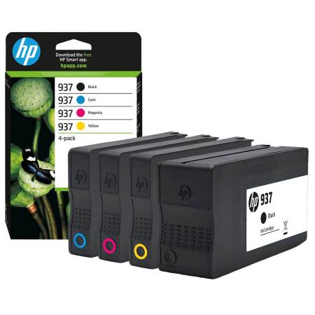 HP 937 CMYK Ink Cartridge 4-Pack