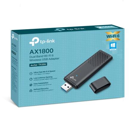Безжичен USB 2-лентов адаптер TP-Link Archer TX20U AX1800