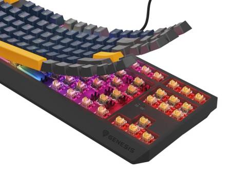 Genesis Gaming Keyboard Thor 230 TKL Naval Blue Positive US Black RGB Mechanical Outemu Panda