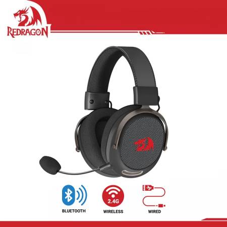 Геймърски слушалки Redragon Arrow H858 кабелни и безжични - черни