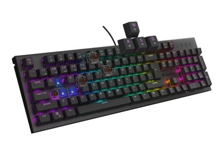 Genesis Mechanical Gaming Keyboard Thor 303 RGB Backlight Brown Switch US Layout Black