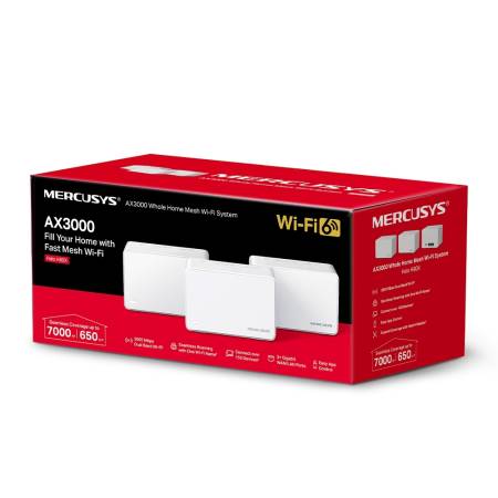 Безжична Wi-Fi Mesh система Mercusys Halo H80X 3-pack AX3000