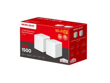 Безжична Wi-Fi 6 Mesh система Mercusys Halo H60X(2-pack) AX1500