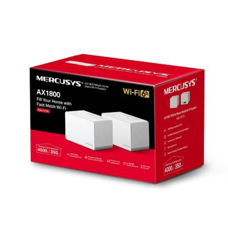 Безжична Wi-Fi 6 Mesh система Mercusys Halo H70X(2-pack) AX1800