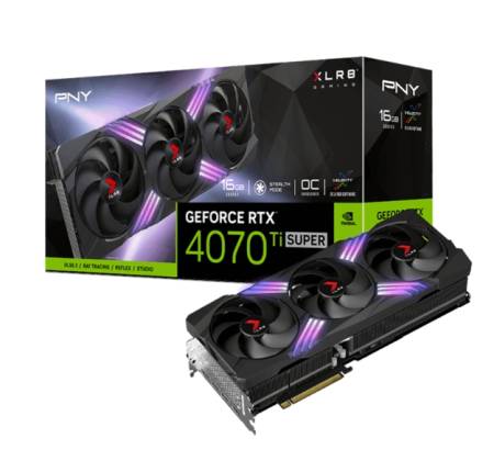 PNY GeForce RTX 4070 Ti Super 16GB GDDR6X XLR8 Gaming VERTO Triple Fan OC