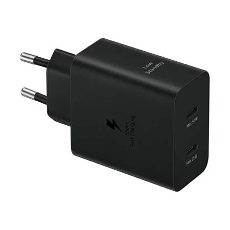 Samsung Power Adapter Duo network charger 2x USB-C 50W - black