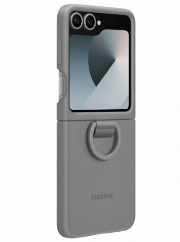 Samsung Grey Silicone Case - For Samsung Galaxy Z Flip 6