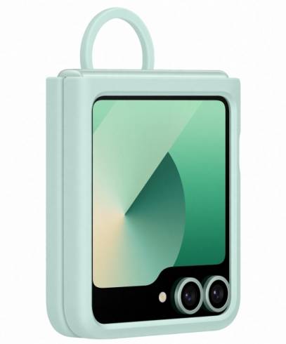 Samsung Galaxy Flip6 Silicone Case  Ring Mint