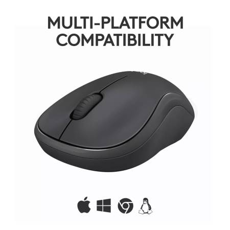 Безжична мишка Logitech M240 - тъмносива