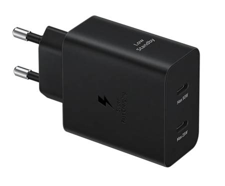 Samsung Power Adapter Duo 2x USB-C 50W - black