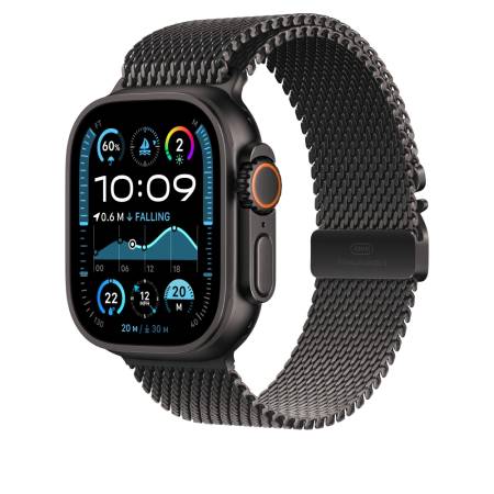 Apple Watch 49mm Milanese Loop: Black Titanium Milanese Loop - Small