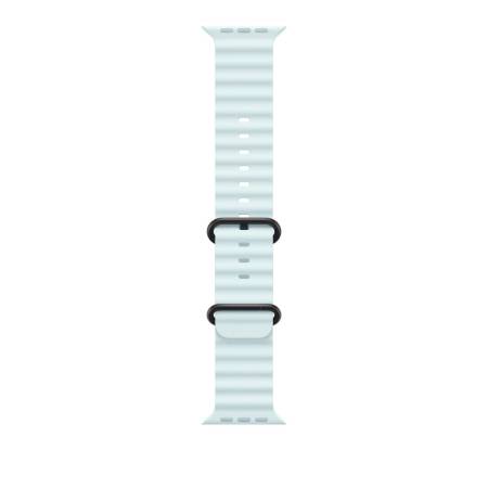 Apple Watch 49mm Band: Ice Blue Ocean Band - Black Titanium Finish