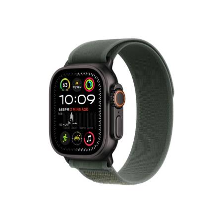 Apple Watch 49mm Loop: Green Trail Loop - M/L - Black Titanium Finish