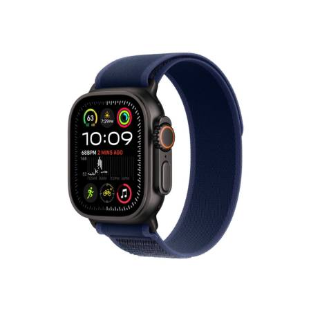 Apple Watch 49mm Loop: Blue Trail Loop - M/L - Black Titanium Finish