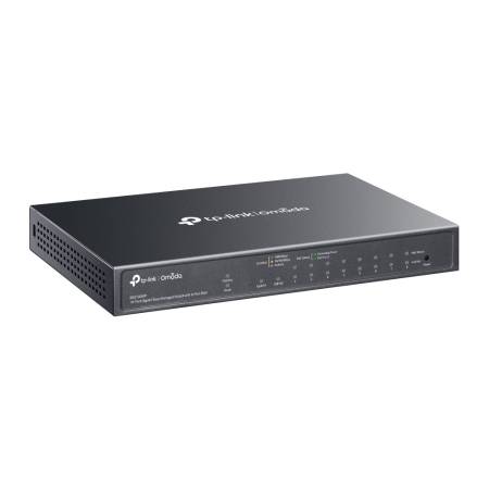 10-портов комутатор TP-Link Omada ES210GMP Gigabit Easy Managed Switch с 8 PoE+ порта