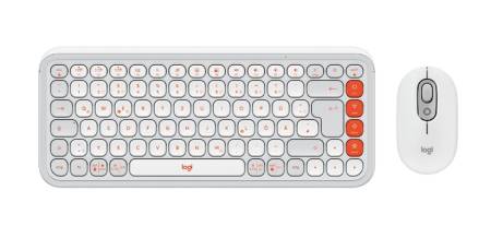 Logitech Pop Icon Combo - White - US INT'L - BT - N/A - INTNL-973