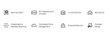 Точка за достъп TP-Link Omada EAP723 BE3600 Wi-Fi 7