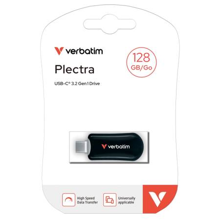 Verbatim Plectra USB-C Flash Drive Black 128GB